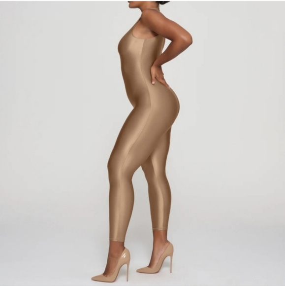 1. NWT SKIMS SHINE SPANDEX JERSEY CATSUIT IN SIENNA - Picture 4 of 7